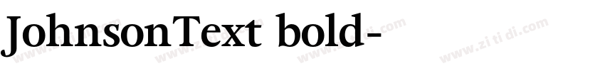 JohnsonText bold字体转换